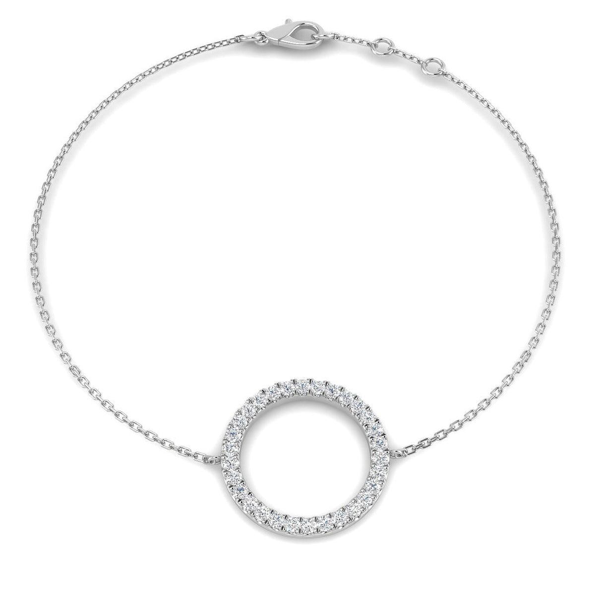 Natural Diamond Circle of Life Bracelet in 10K/14K gold and platinum with certified lab-grown or natural diamonds
