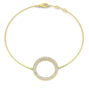 Natural Diamond Circle of Life Bracelet in 10K/14K gold and platinum with certified lab-grown or natural diamonds