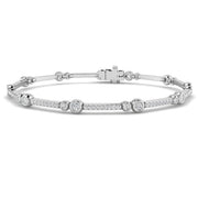 Lab Grown Diamond Station Bracelet in 10K/14K gold and platinum with certified lab-grown or natural diamonds