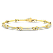 Lab Grown Diamond Station Bracelet in 10K/14K gold and platinum with certified lab-grown or natural diamonds