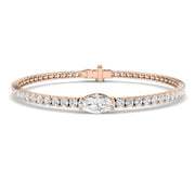 Lab Grown Diamond Tennis Bracelet in 10K/14K gold and platinum with certified lab-grown or natural diamonds