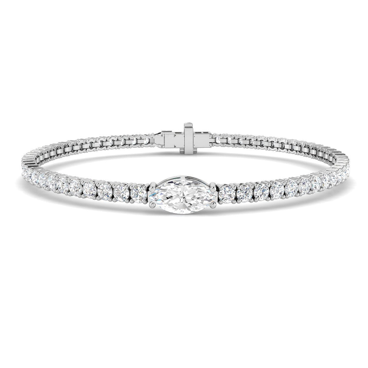 Lab Grown Diamond Tennis Bracelet in 10K/14K gold and platinum with certified lab-grown or natural diamonds