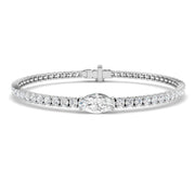 Lab Grown Diamond Tennis Bracelet in 10K/14K gold and platinum with certified lab-grown or natural diamonds