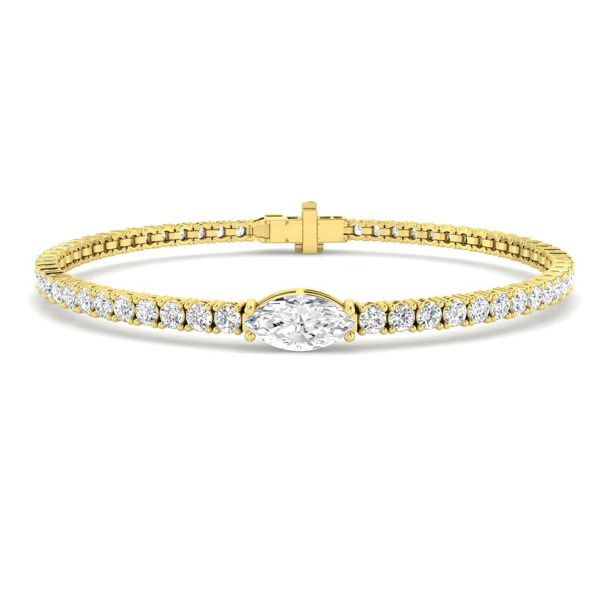 Lab Grown Diamond Tennis Bracelet in 10K/14K gold and platinum with certified lab-grown or natural diamonds