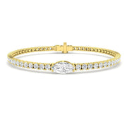 Lab Grown Diamond Tennis Bracelet in 10K/14K gold and platinum with certified lab-grown or natural diamonds