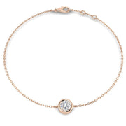 Natural Diamond Solitaire Bracelet in 10K/14K gold and platinum with certified lab-grown or natural diamonds