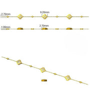 1.20Ct Clover Style Lab Grown or Natural Diamond Chain Bracelet in 10K/14K gold and platinum with certified lab-grown or natural diamonds