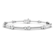 Platinum Lab Grown Diamond Station Bracelet in 10K/14K gold and platinum with certified lab-grown or natural diamonds