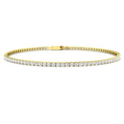 Round Cut Lab Grown Diamond Tennis Bracelet /Solid Gold with Secure Box Clasp in 10K/14K gold and platinum with certified lab-grown or natural diamonds