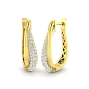 0.75 Carat Natural/Lab-Grown Round Diamond Hoop Earring in Gold - UK Hallmarked in 10K/14K gold and platinum with certified lab-grown or natural diamonds