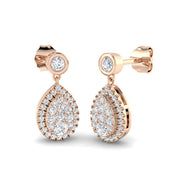 Corey Gold Diamond Drop & Trilogy Earrings - Exquisite Luxury Jewel in 10K/14K gold and platinum with certified lab-grown or natural diamonds
