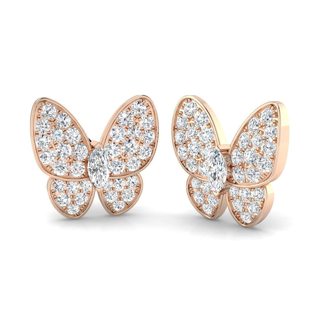 3ct Gold Diamond Shape Earrings - Elegant Luxury Jewelry in 10K/14K gold and platinum with certified lab-grown or natural diamonds