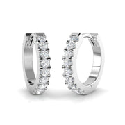 Hoop Diamond Earrings 0.33 in 10K/14K gold and platinum with certified lab-grown or natural diamonds