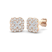 Daypy Clover Diamond Earrings in Gold - 0.5ct to 1.25ct Luxury Jewelry in 10K/14K gold and platinum with certified lab-grown or natural diamonds