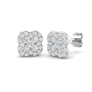 Daypy Clover Diamond Earrings in Gold - 0.5ct to 1.25ct Luxury Jewelry in 10K/14K gold and platinum with certified lab-grown or natural diamonds