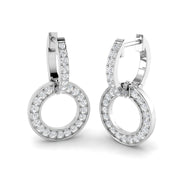 Tippy Gold Drop & Trilogy Diamond Earrings - Elegant 0.5ct Luxury in 10K/14K gold and platinum with certified lab-grown or natural diamonds