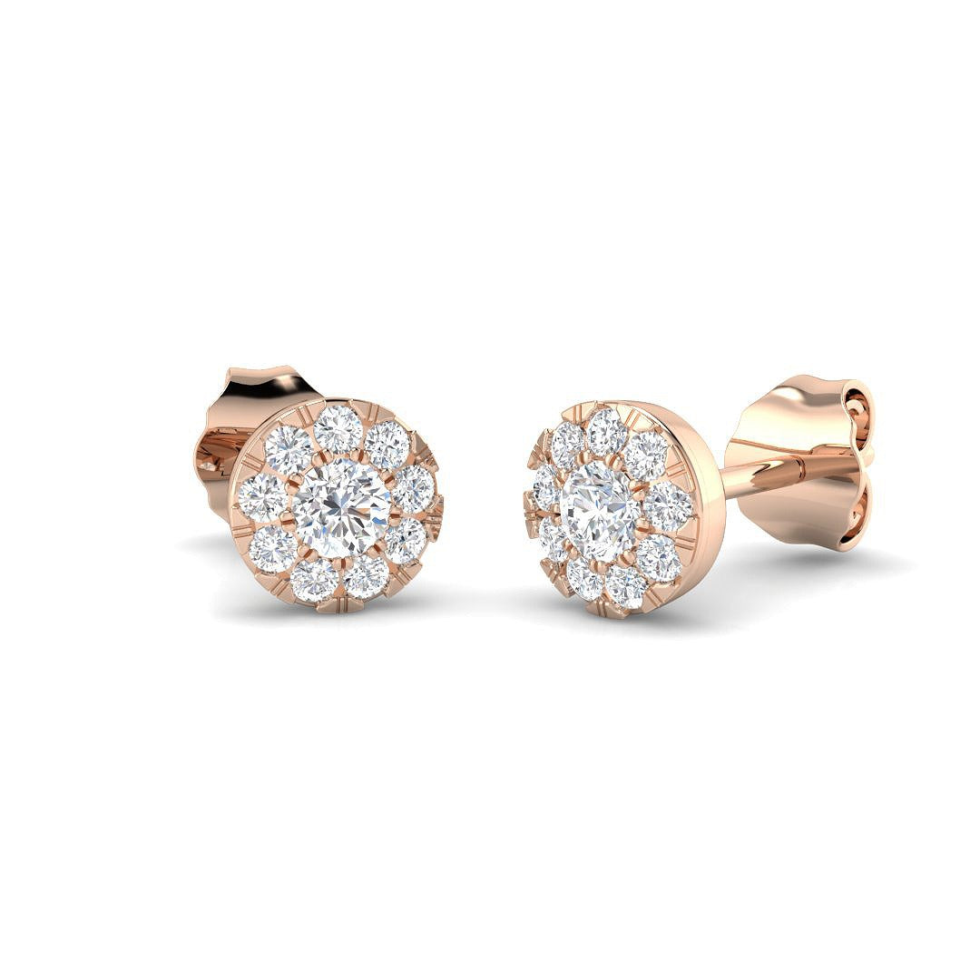Stunning 0.33 Ct Diamond Cluster Stud Earrings - Exquisite Luxury Jewelry in 10K/14K gold and platinum with certified lab-grown or natural diamonds