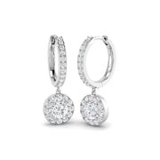 Luzny 1.75ct Gold Drop & Trilogy Diamond Earrings - Luxury Jewelry in 10K/14K gold and platinum with certified lab-grown or natural diamonds