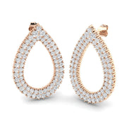 Elegant 4.0Ct Gold Teardrop Diamond Earrings in in 10K/14K gold and platinum with certified lab-grown or natural diamonds