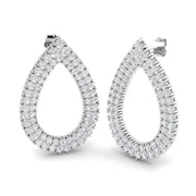 Elegant 4.0Ct Gold Teardrop Diamond Earrings in in 10K/14K gold and platinum with certified lab-grown or natural diamonds