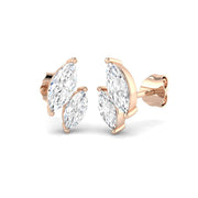 Gold Diamond Earrings - 1ct Elegant Luxury Shape Jewelry in 10K/14K gold and platinum with certified lab-grown or natural diamonds