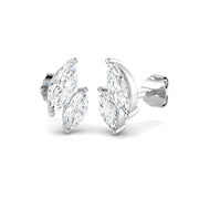 Gold Diamond Earrings - 1ct Elegant Luxury Shape Jewelry in 10K/14K gold and platinum with certified lab-grown or natural diamonds
