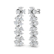Luzmy 6.5ct Gold Drop & Trilogy Diamond Earrings - Elegant Luxury Jewelry in 10K/14K gold and platinum with certified lab-grown or natural diamonds