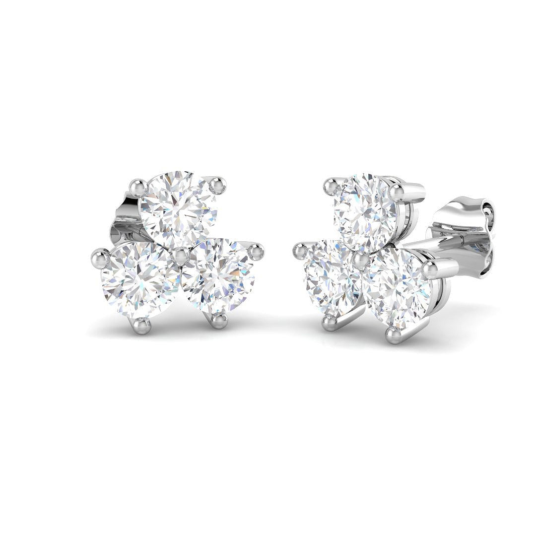 Luzly Luxury 2ct Gold Diamond Shape Earrings for Elegant Style in 10K/14K gold and platinum with certified lab-grown or natural diamonds