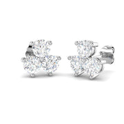 Luzly Luxury 2ct Gold Diamond Shape Earrings for Elegant Style in 10K/14K gold and platinum with certified lab-grown or natural diamonds