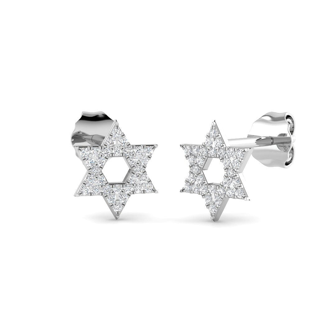 Gold Diamond Earrings - Elegant 0.1ct Shape Jewelry Accessory in 10K/14K gold and platinum with certified lab-grown or natural diamonds