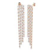 Luzwy Luxury Gold Drop & Trilogy Diamond Earrings - 8ct Elegance in 10K/14K gold and platinum with certified lab-grown or natural diamonds