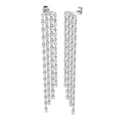 Luzwy Luxury Gold Drop & Trilogy Diamond Earrings - 8ct Elegance in 10K/14K gold and platinum with certified lab-grown or natural diamonds