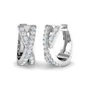 Elegant Hoop Earrings 0.5 Ct Lab/Natural Diamond in 10K/14K gold and platinum with certified lab-grown or natural diamonds