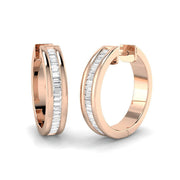 Elegant 0.5ct Gold Diamond Hoop Earrings in 10K/14K gold and platinum with certified lab-grown or natural diamonds