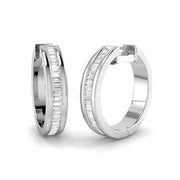 Elegant 0.5ct Gold Diamond Hoop Earrings in 10K/14K gold and platinum with certified lab-grown or natural diamonds