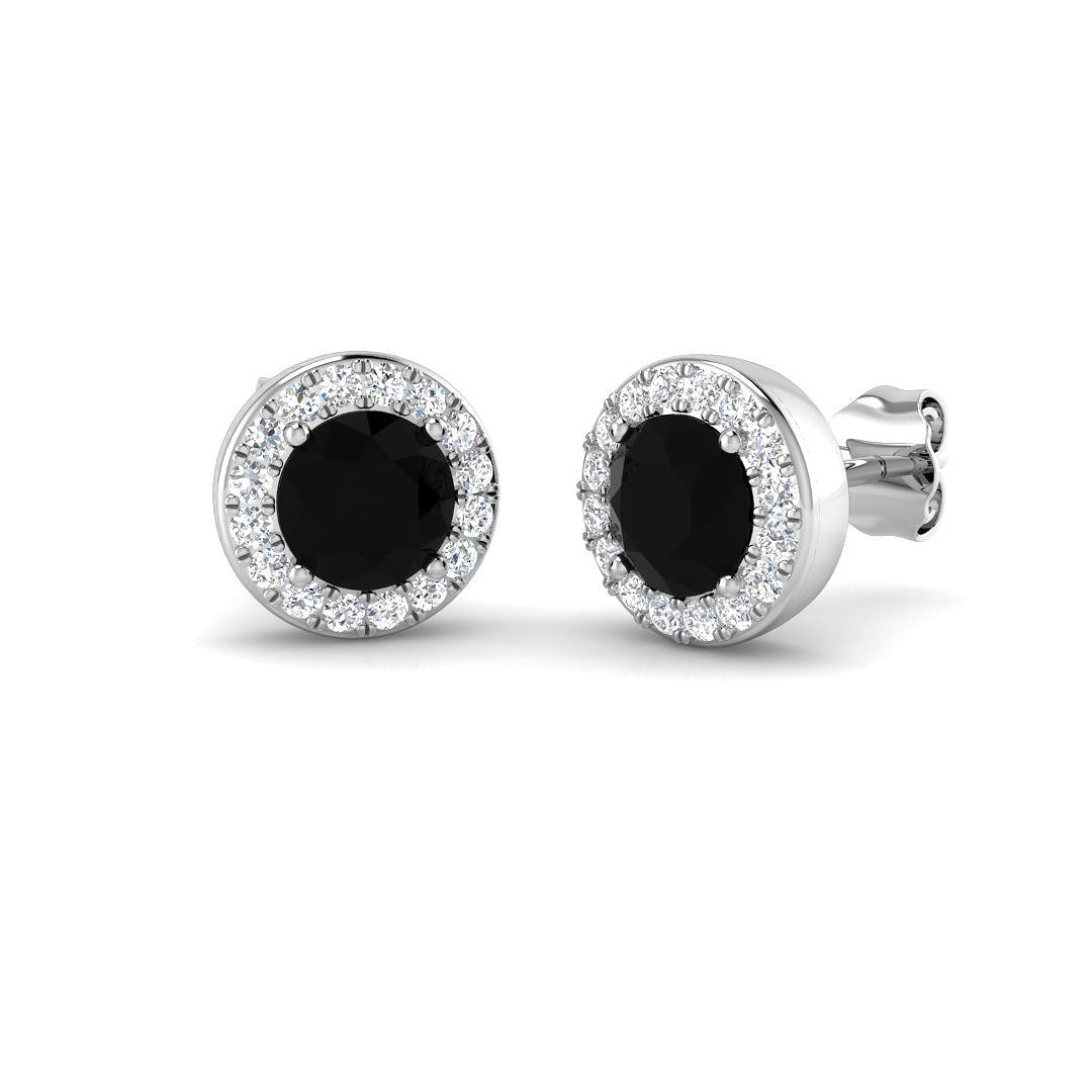 Elegant Teggy 2ct Halo Diamond Earrings in Gold - Luxury Jewelry in 10K/14K gold and platinum with certified lab-grown or natural diamonds