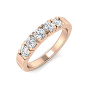 Diamond Tantasson 5 Stone Ring in 10K/14K gold and platinum with certified lab-grown or natural diamonds