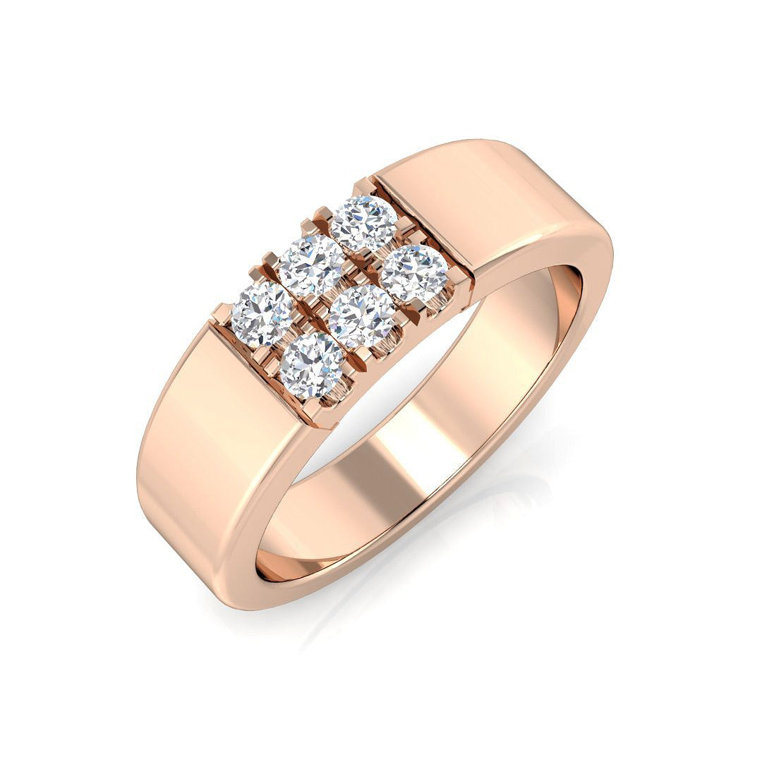 Diamond 6 Stone Classic Ring in 10K/14K gold and platinum with certified lab-grown or natural diamonds