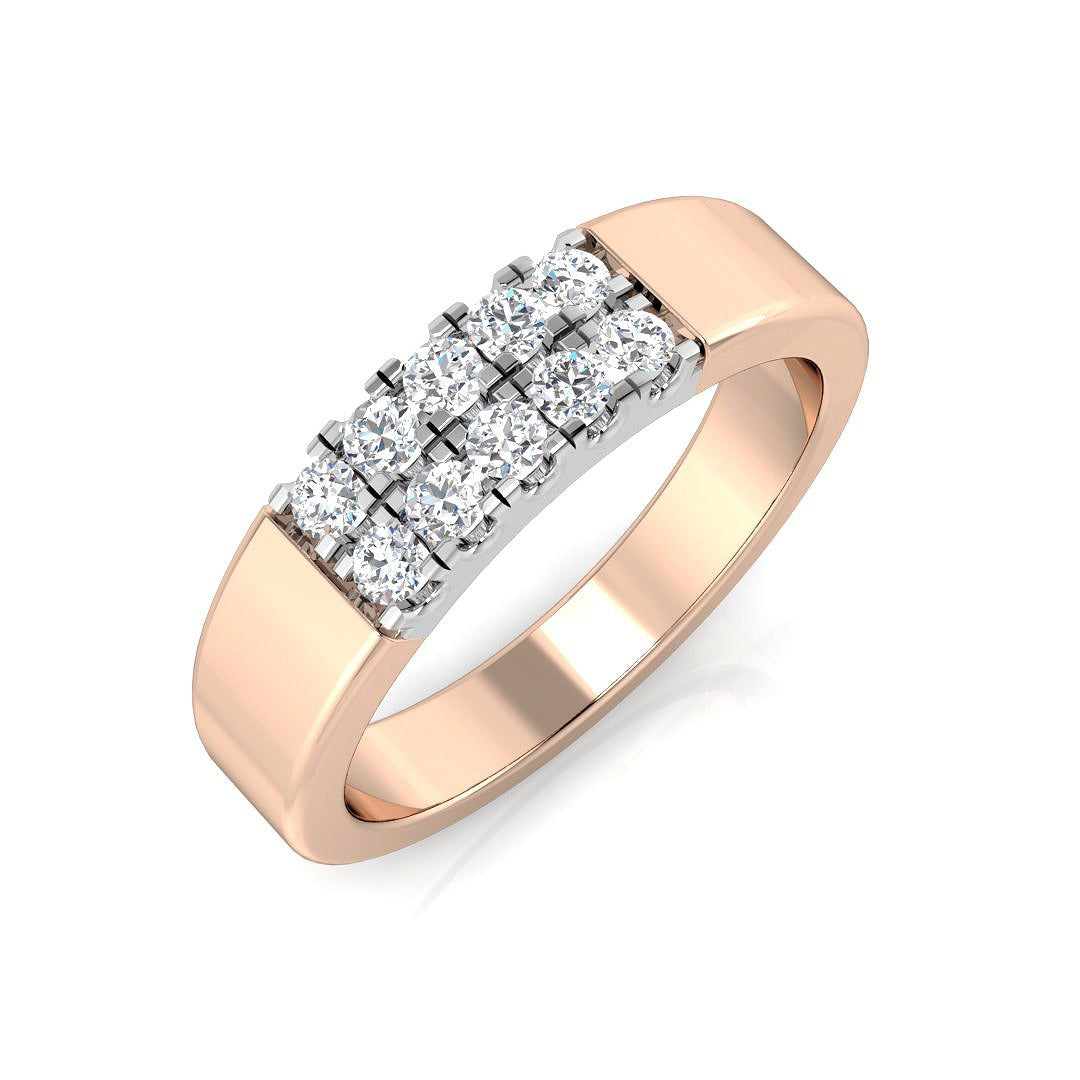 Diamond 6-10 Stone Ring in 10K/14K gold and platinum with certified lab-grown or natural diamonds