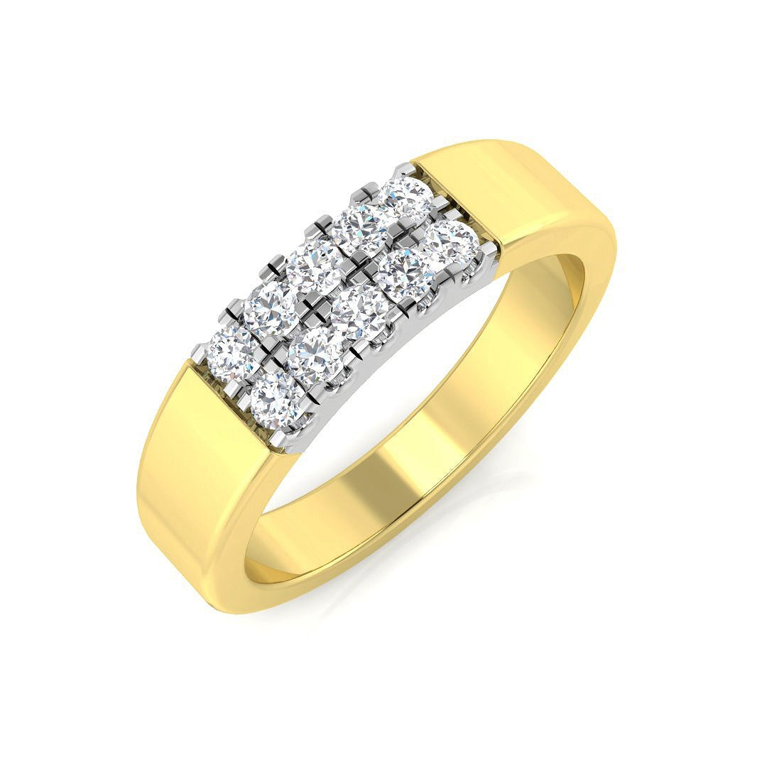 Diamond 6-10 Stone Ring in 10K/14K gold and platinum with certified lab-grown or natural diamonds