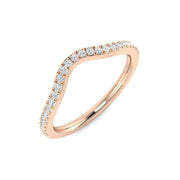 Elegant Diamond Wishbone Ring in 10K/14K gold and platinum with certified lab-grown or natural diamonds