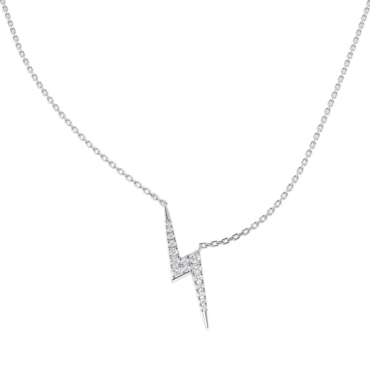 Lightning Diamond Necklace 0.25ct Gold & in 10K/14K gold and platinum with certified lab-grown or natural diamonds