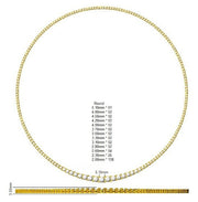 Diamond Tennis Necklace in 10K/14K gold and platinum with certified lab-grown or natural diamonds