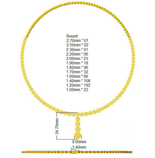 Diamond Y-Necklace in 10K/14K gold and platinum with certified lab-grown or natural diamonds