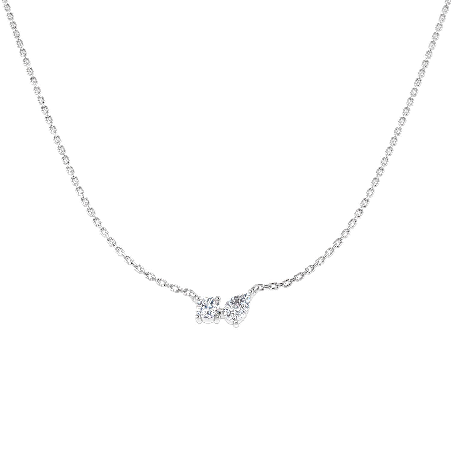 Diamond Pendant Necklace 0.5ct Gold & Platinum (Without Chain) in 10K/14K gold and platinum with certified lab-grown or natural diamonds
