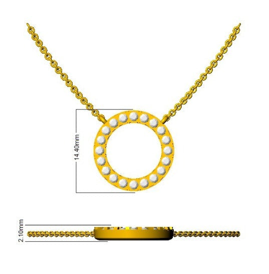 Blue Sapphire & Diamond Eternity Circle Pendant Necklace in in 10K/14K gold and platinum with certified lab-grown or natural diamonds
