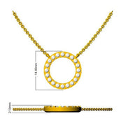 Blue Sapphire & Diamond Eternity Circle Pendant Necklace in in 10K/14K gold and platinum with certified lab-grown or natural diamonds