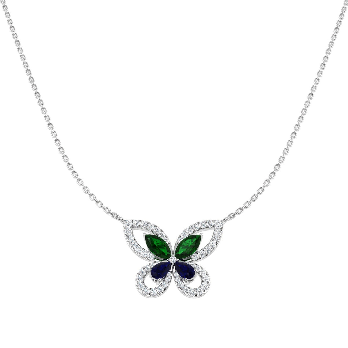 Diamond Necklace 1.75ct Platinum & in 10K/14K gold and platinum with certified lab-grown or natural diamonds