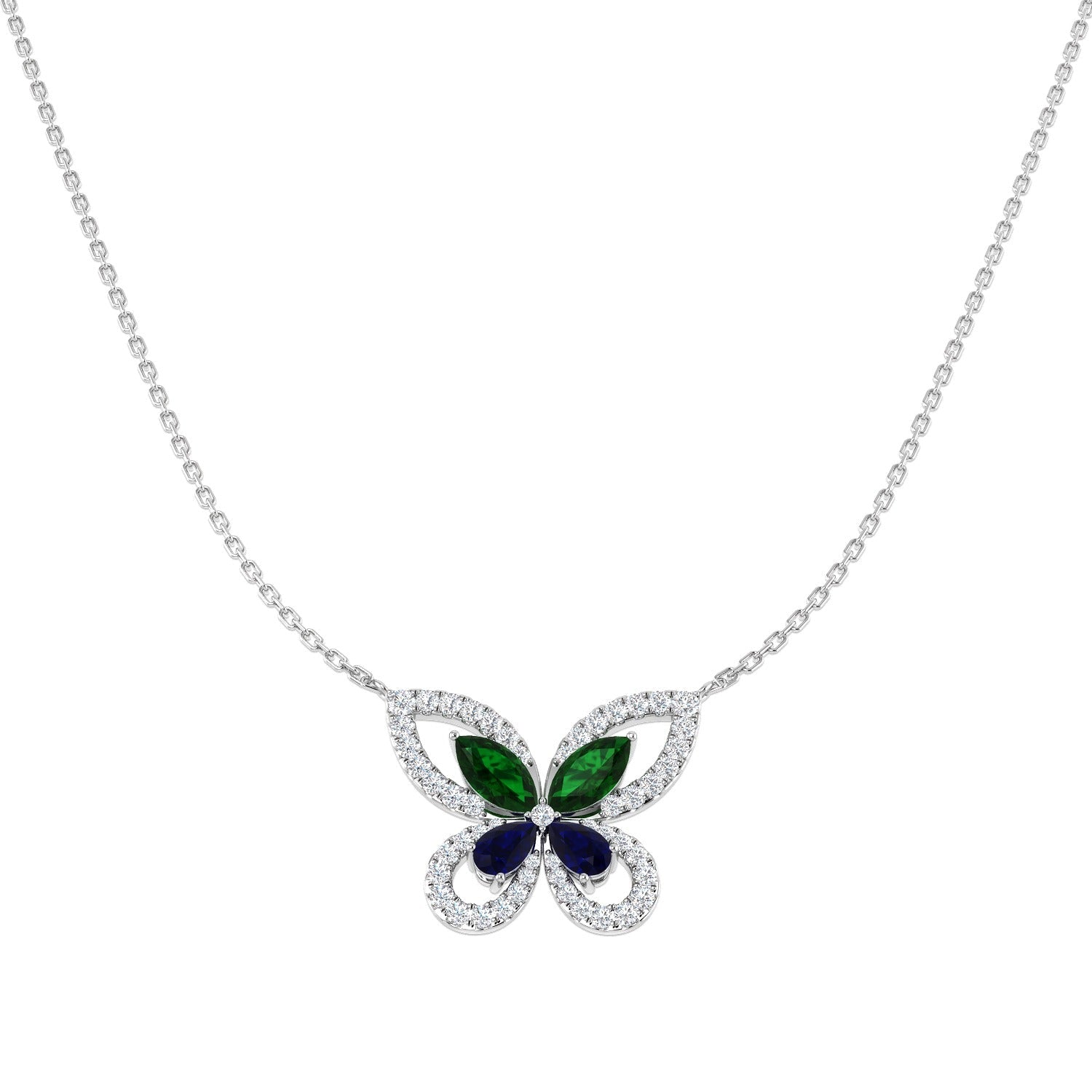 Diamond Necklace 1.75ct Platinum & in 10K/14K gold and platinum with certified lab-grown or natural diamonds