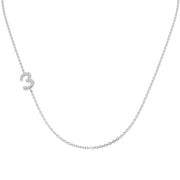 Diamond 3 Number Pendant 0.1ct Gold & Platinum Necklace in 10K/14K gold and platinum with certified lab-grown or natural diamonds
